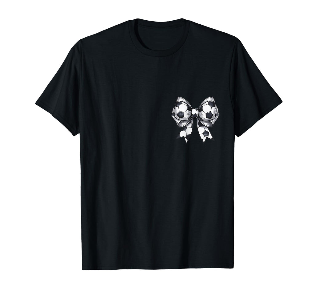 Soccer Coquette Bow Front And Back T-Shirt - Custom Art Print Men Women - T-Shirt, Sweatshirt, Hoodie