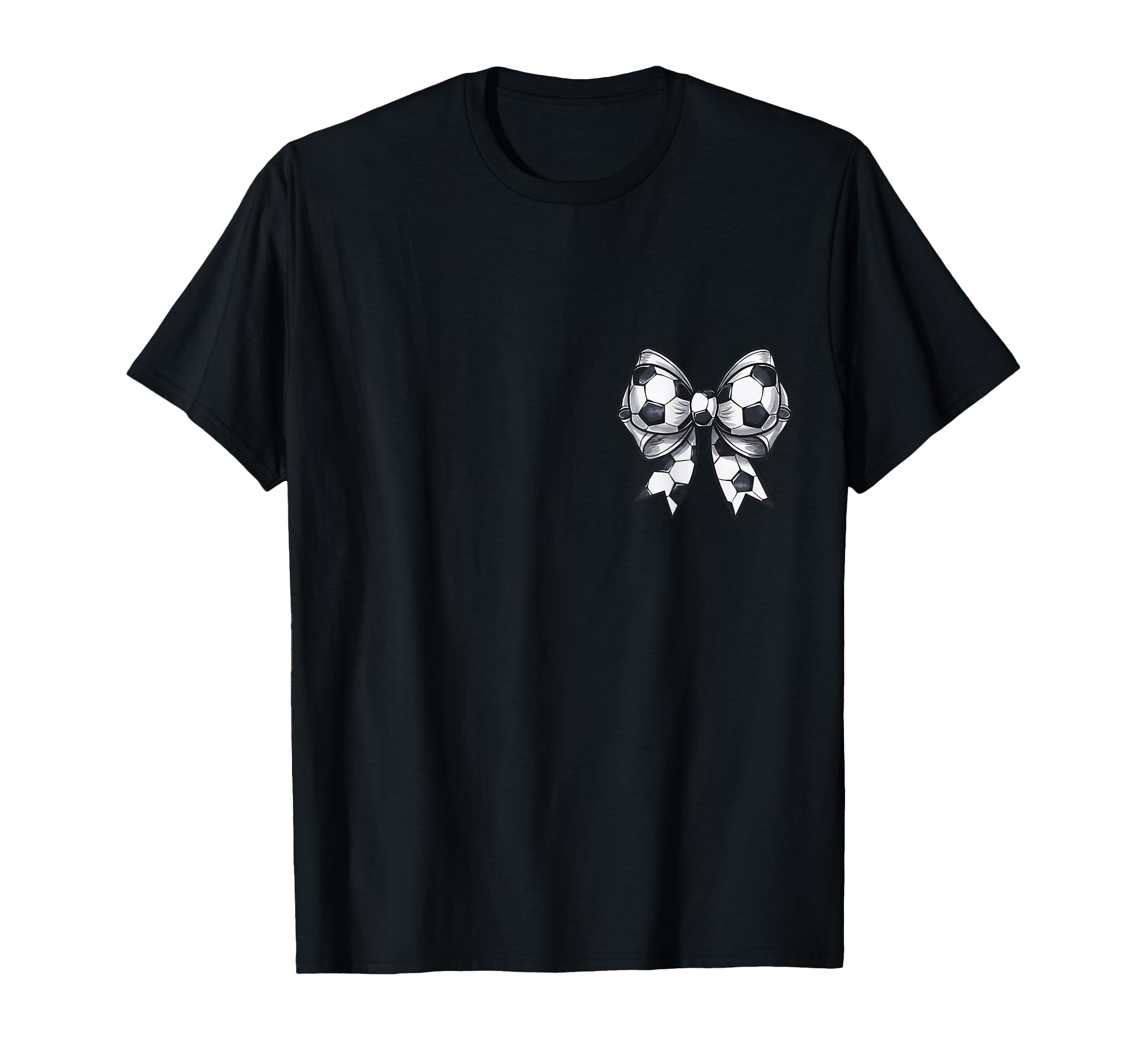 Soccer Coquette Bow Front And Back T-Shirt - Custom Art Print Men Women - T-Shirt, Sweatshirt, Hoodie