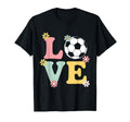 Colorful Love Soccer Floral Accents T-Shirt - Minimalist Print Unisex - T-Shirt, Sweatshirt, Hoodie