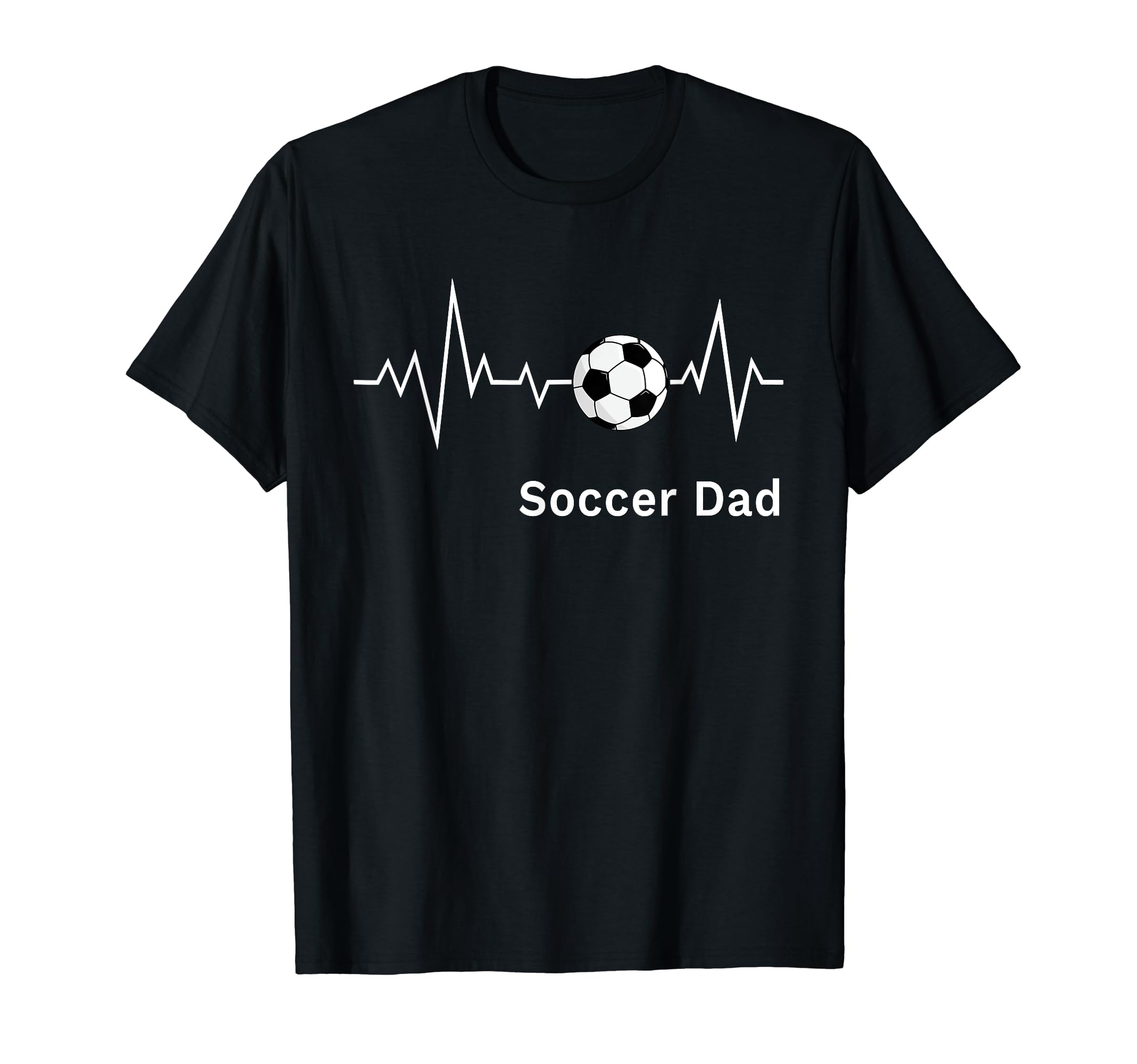 Soccer Daddy Soccer Dad Heartbeat T-Shirt - Minimalist Print for Adults - T-Shirt, Sweatshirt, Hoodie