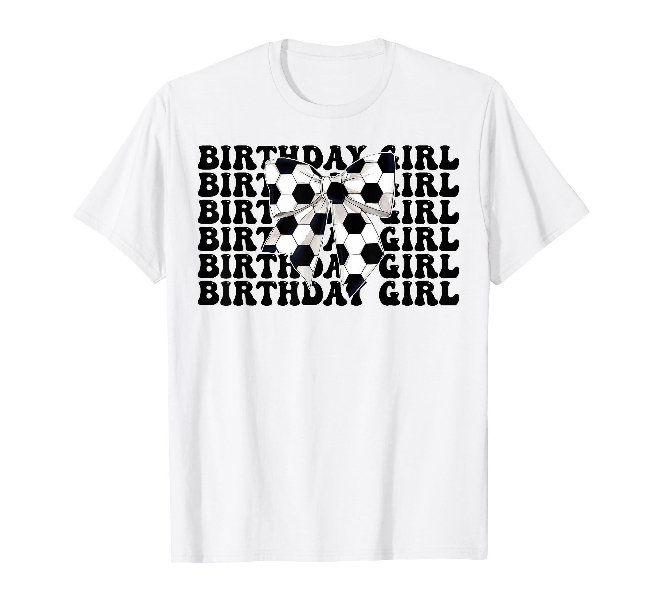Birthday Soccer Coquette Bow T-Shirt - Minimalist Print Unisex - T-Shirt, Sweatshirt, Hoodie