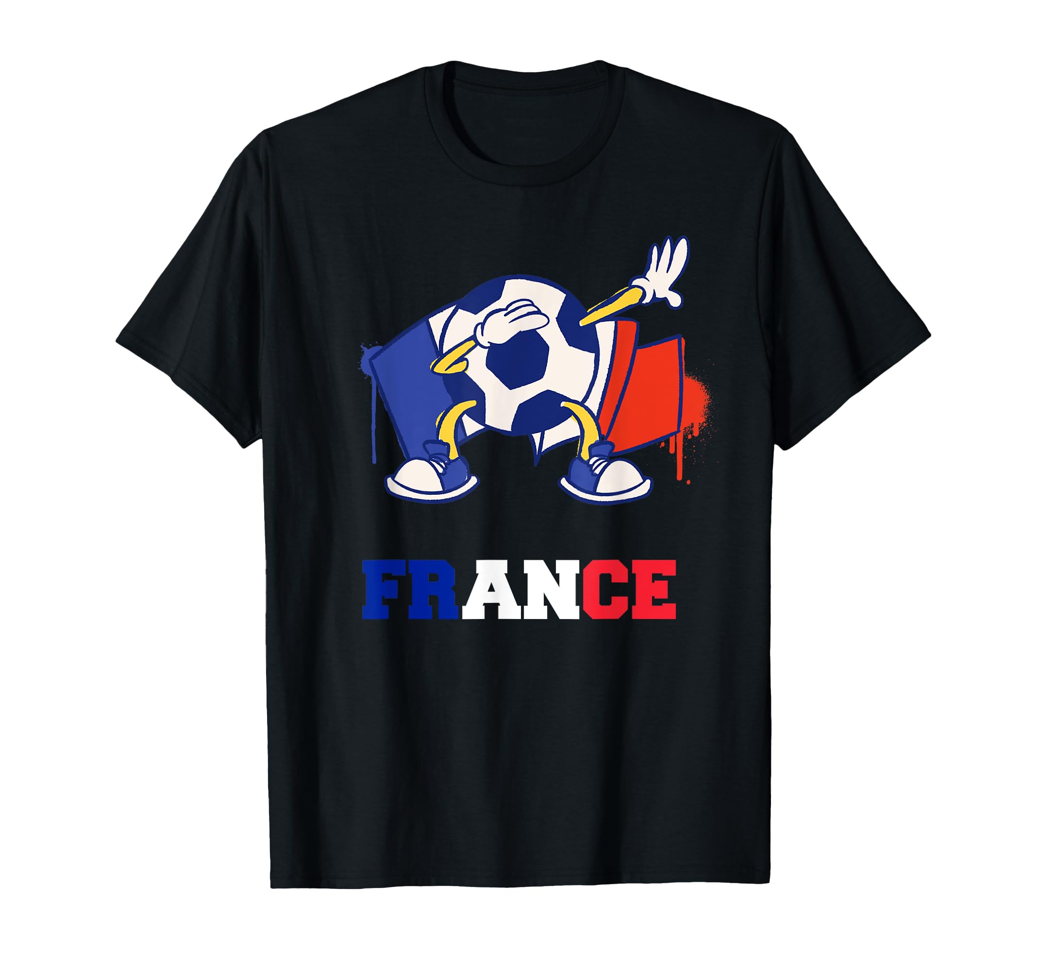 France Soccer Dabbing Soccer Ball T-Shirt - Fun Novelty Design Men Women - T-Shirt, Sweatshirt, Hoodie