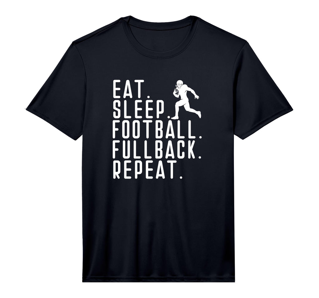 Eat Sleep Fullback Repeat Player T-Shirt - Minimalist Print for Adults - T-Shirt, Sweatshirt, Hoodie