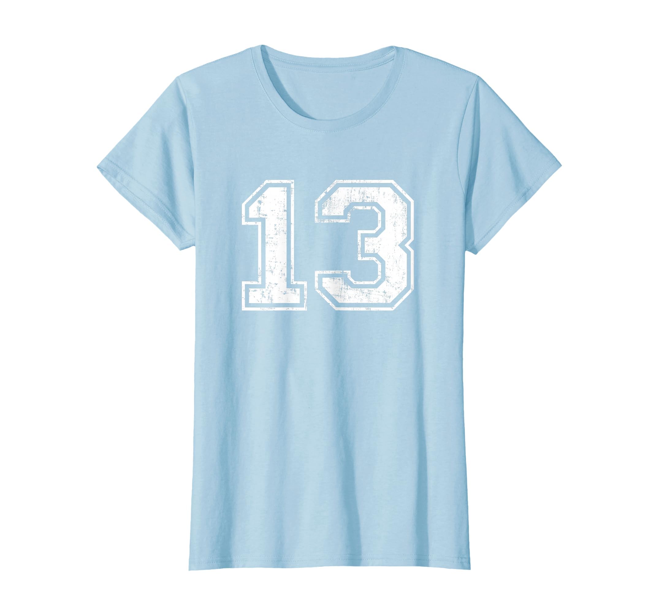 Number 13 Distressed Thirteen Sport T-Shirt - Minimalist Print Men Women - T-Shirt, Sweatshirt, Hoodie
