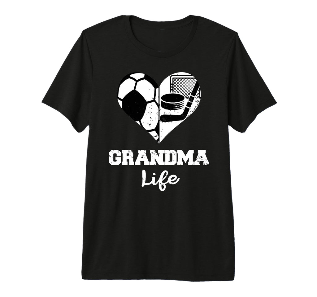 Grandma Life Heart Funny Soccer T-Shirt - Minimalist Print for Adults - T-Shirt, Sweatshirt, Hoodie