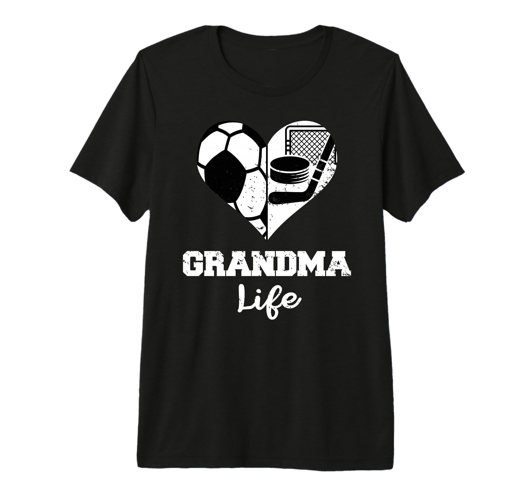 Grandma Life Heart Funny Soccer T-Shirt - Minimalist Print for Adults - T-Shirt, Sweatshirt, Hoodie
