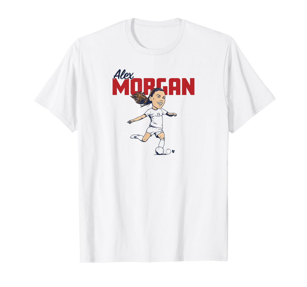 Alex Morgan Caricature Uswnt T-Shirt - Casual Everyday Wear Men Women - T-Shirt, Sweatshirt, Hoodie