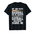 My Son Plays Baseball And My T-Shirt - Fun Novelty Design for Adults - T-Shirt, Sweatshirt, Hoodie