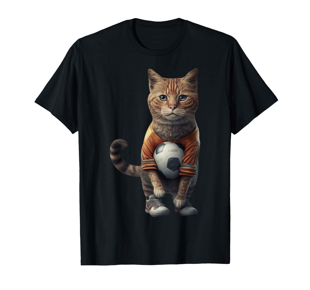 Soccer Cat T-Shirt - Fun Novelty Design Men Women - T-Shirt, Sweatshirt, Hoodie
