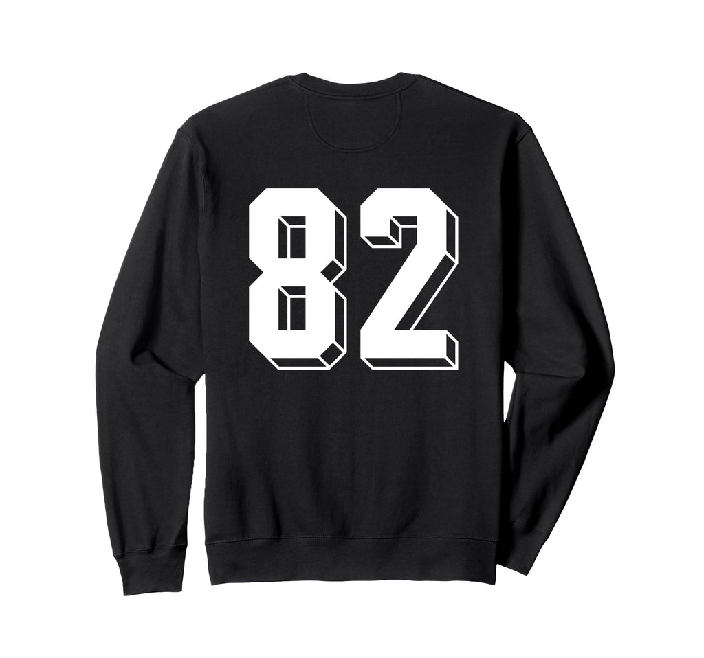 Number 82 Backside 80S 90S Team Sweatshirt - Fun Novelty Design Unisex - T-Shirt, Sweatshirt, Hoodie