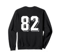 Number 82 Backside 80S 90S Team Sweatshirt - Fun Novelty Design Unisex - T-Shirt, Sweatshirt, Hoodie