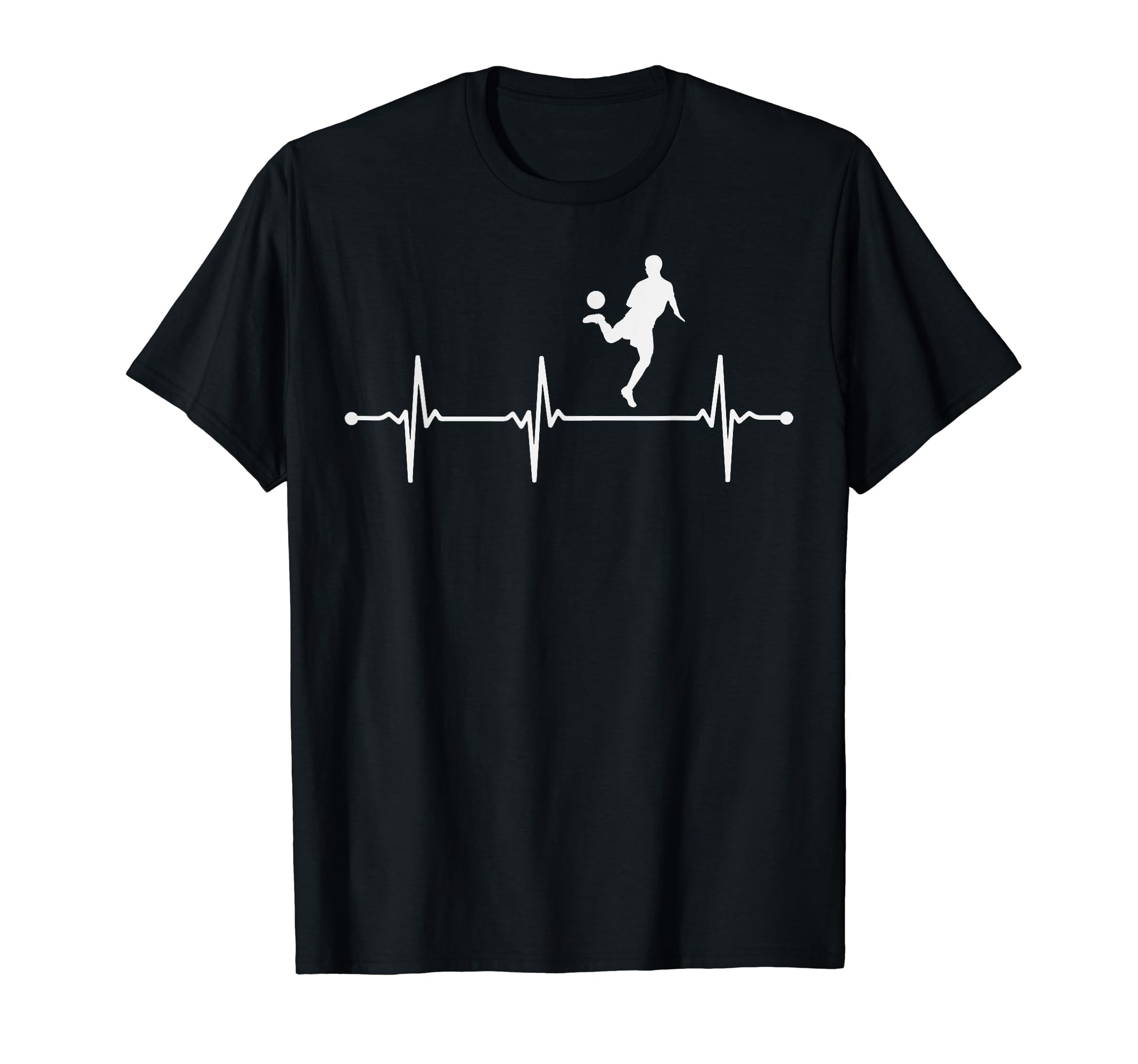 Soccer Player Heartbeat Soccer Ball T-Shirt - Casual Everyday Wear Unisex - T-Shirt, Sweatshirt, Hoodie