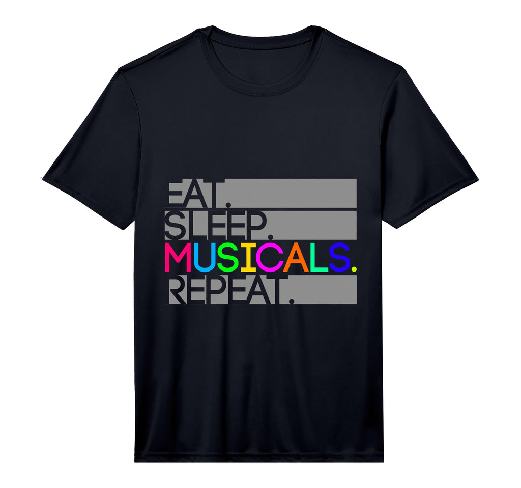 Eat Sleep Musicals Repeat Musical T-Shirt - Aesthetic Graphic for Adults - T-Shirt, Sweatshirt, Hoodie