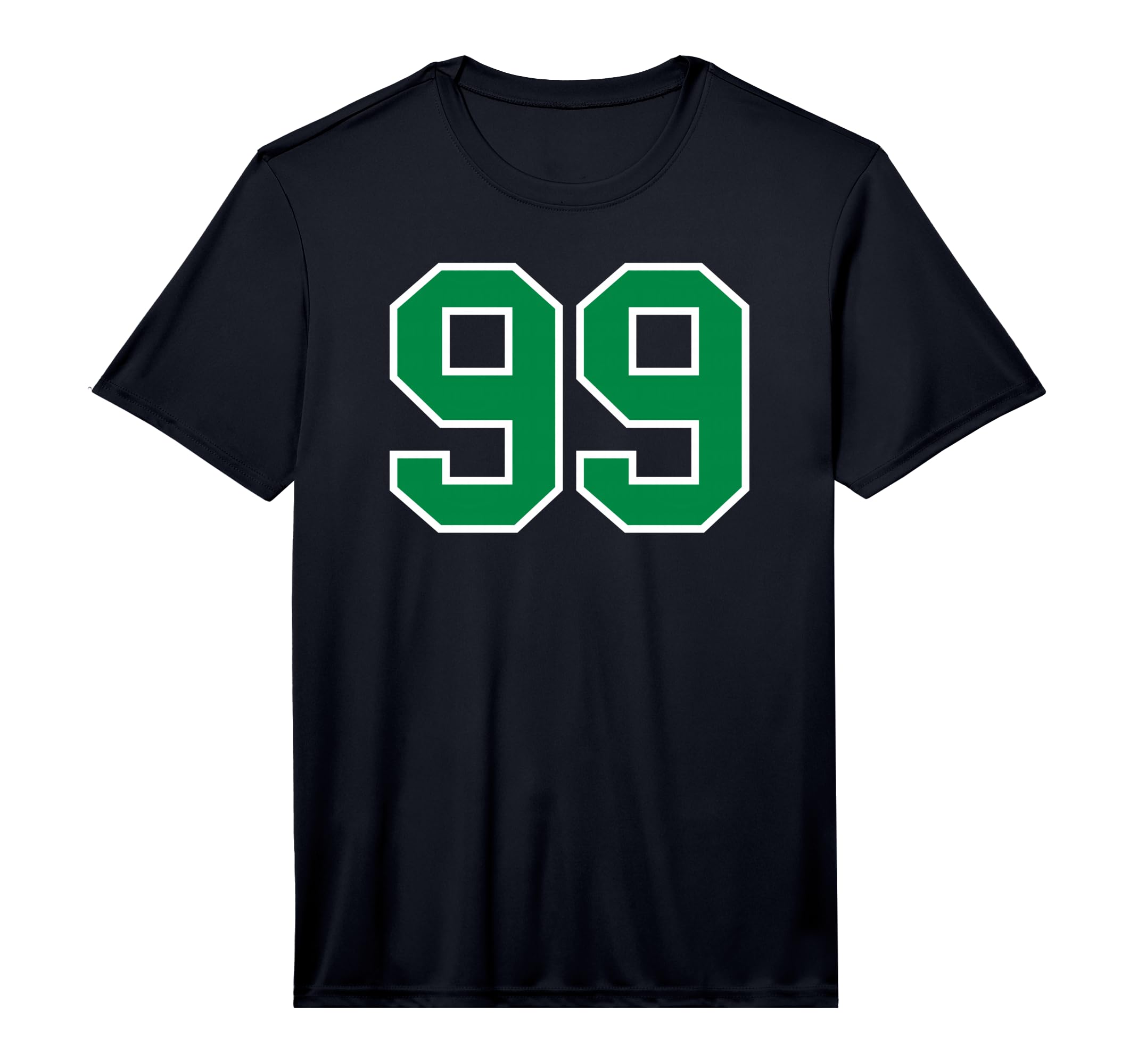 Number 99 Green Sports Team Varsity T-Shirt - Custom Art Print Men Women - T-Shirt, Sweatshirt, Hoodie