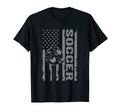 Soccer Player Usa Us American Flag Soccer T-Shirt - Graphic Print Unisex - T-Shirt, Sweatshirt, Hoodie