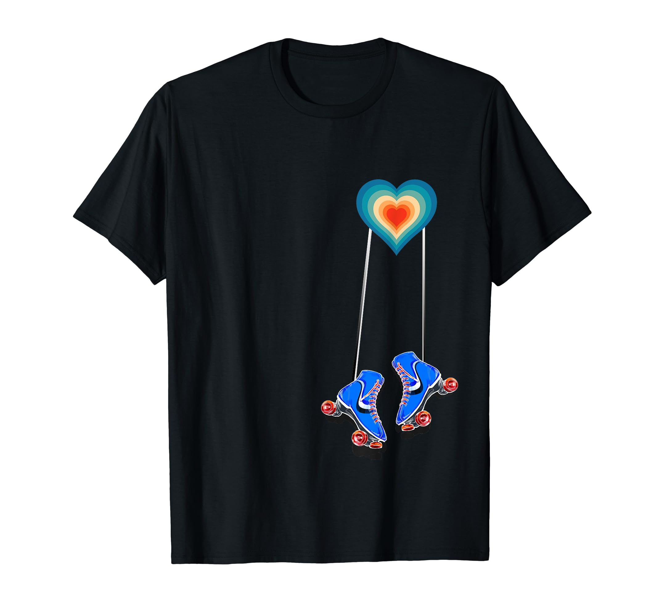 70S Pocket Heart Roller Skating T-Shirt - Casual Everyday Wear Unisex - T-Shirt, Sweatshirt, Hoodie