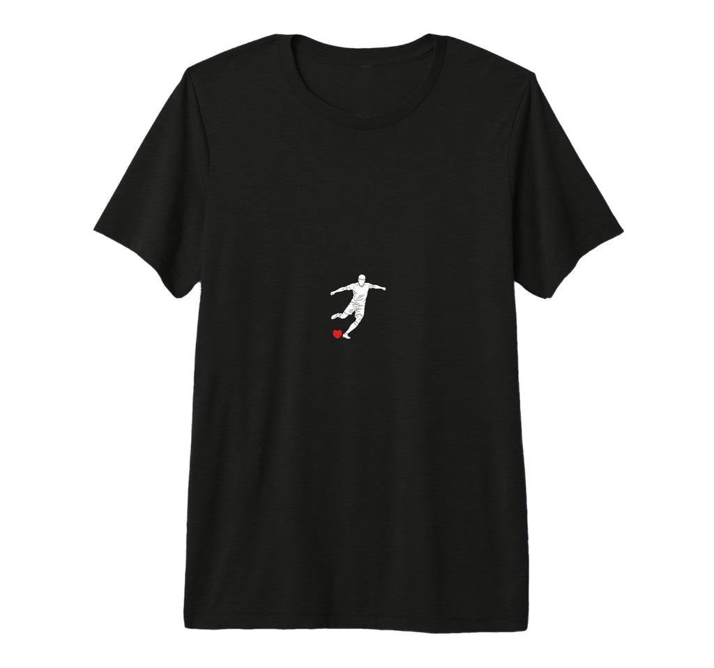 Valentines Us Soccer Player Silhouette T-Shirt - Graphic Print Unisex - T-Shirt, Sweatshirt, Hoodie