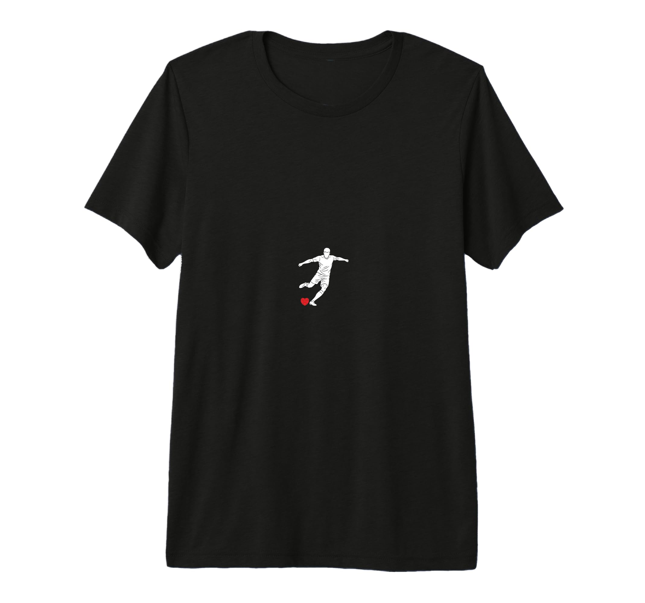 Valentines Us Soccer Player Silhouette T-Shirt - Graphic Print Unisex - T-Shirt, Sweatshirt, Hoodie