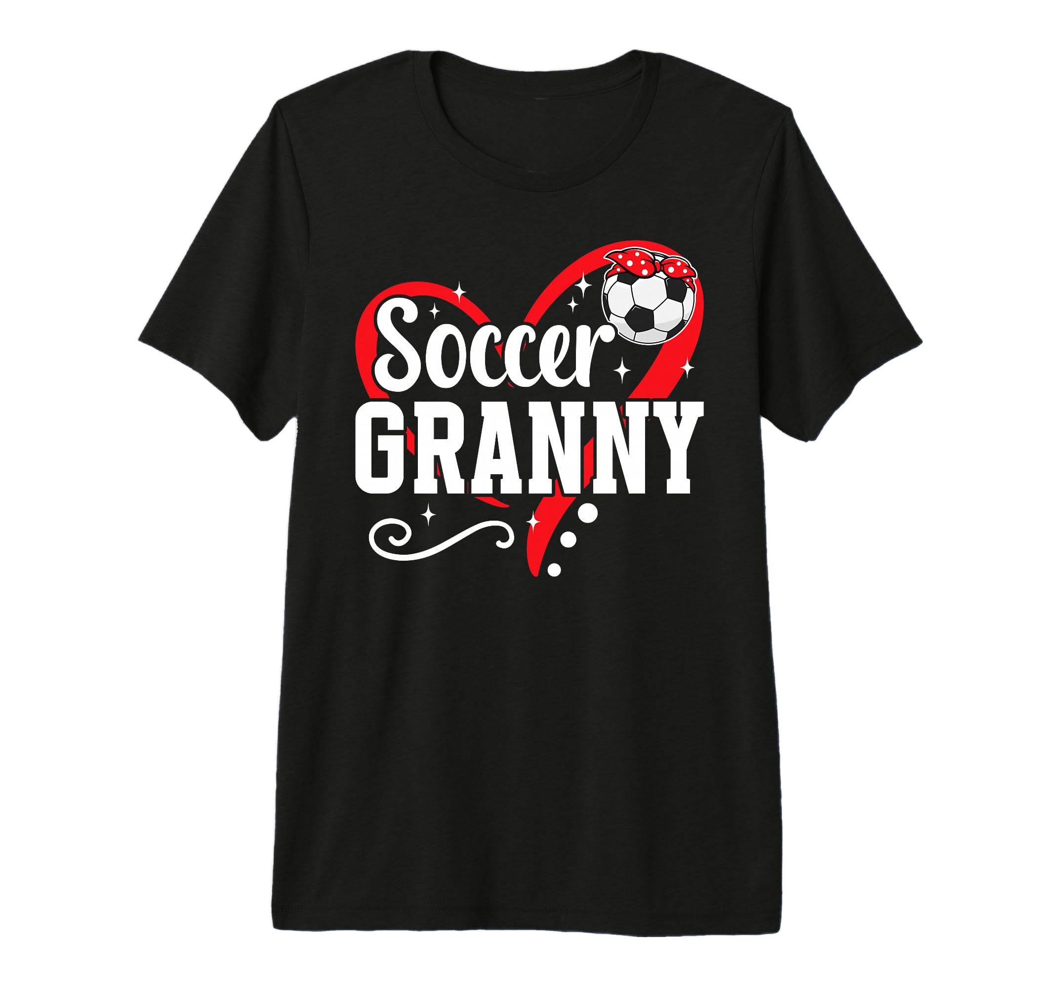Soccer Granny Heart Grandma Granny T-Shirt - Custom Art Print Unisex - T-Shirt, Sweatshirt, Hoodie