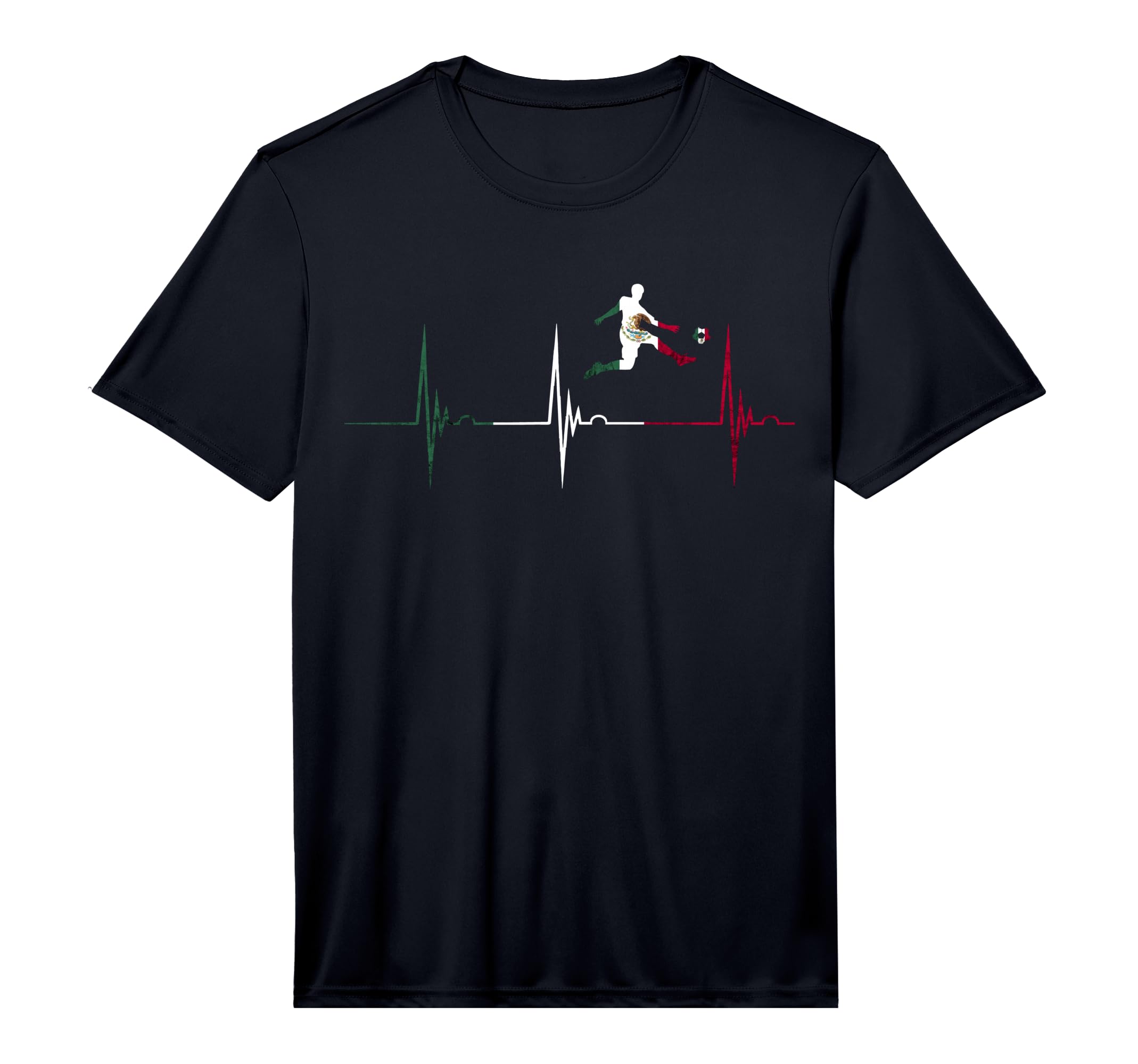 Mexican Flag Mexico Heartbeat Ekg T-Shirt - Unique Graphic for Adults - T-Shirt, Sweatshirt, Hoodie