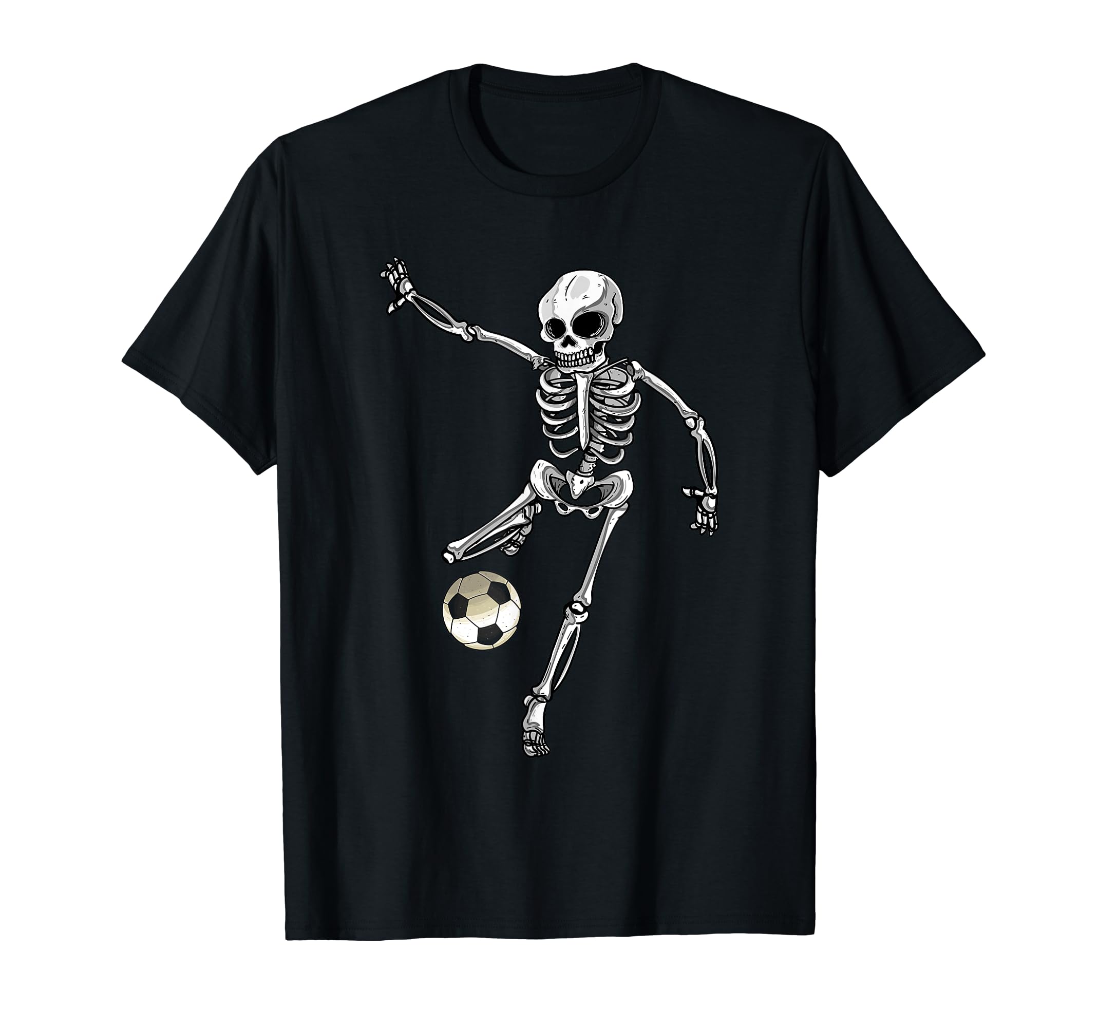 Skeleton Goalie Halloween Funny Soccer T-Shirt - Custom Art Print Unisex - T-Shirt, Sweatshirt, Hoodie