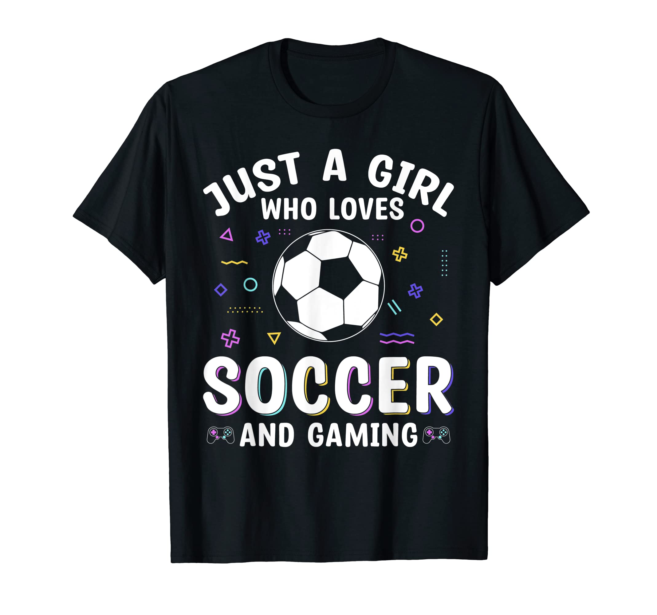 Who Loves Soccer And Gaming T-Shirt - Trendy Graphic for Adults - T-Shirt, Sweatshirt, Hoodie