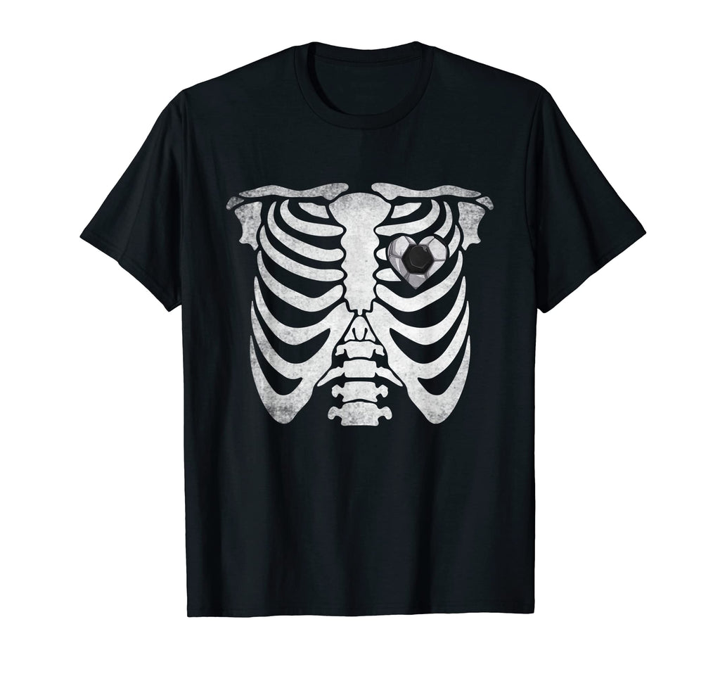 Distressed Rib Cage Heart Soccer T-Shirt - Aesthetic Graphic Unisex - T-Shirt, Sweatshirt, Hoodie