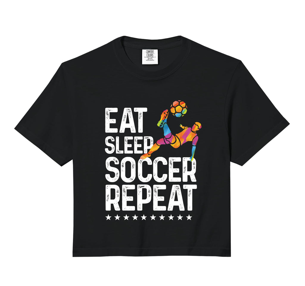 Eat Sleep Soccer Repeat Soccer Sports T-Shirt - Unique Graphic Unisex - T-Shirt, Sweatshirt, Hoodie