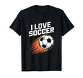 I Love Soccer Bold Ball Fun T-Shirt - Custom Art Print Men Women - T-Shirt, Sweatshirt, Hoodie
