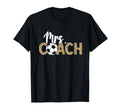 Mrs Coach Leopard Soccer Coachs Wife Soccer T-Shirt - Graphic Print Unisex - T-Shirt, Sweatshirt, Hoodie