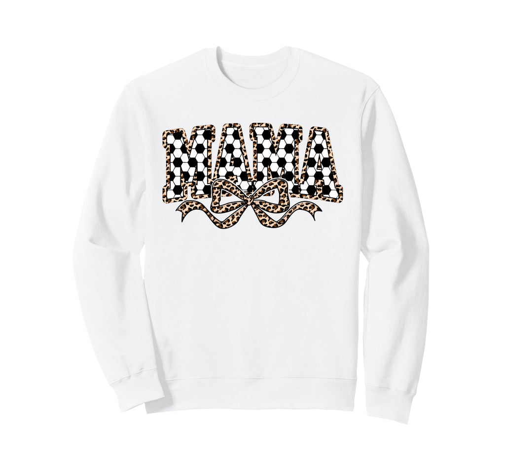 Leopard Soccer Mama Coquette Bow Sweatshirt - Unique Graphic for Adults - T-Shirt, Sweatshirt, Hoodie