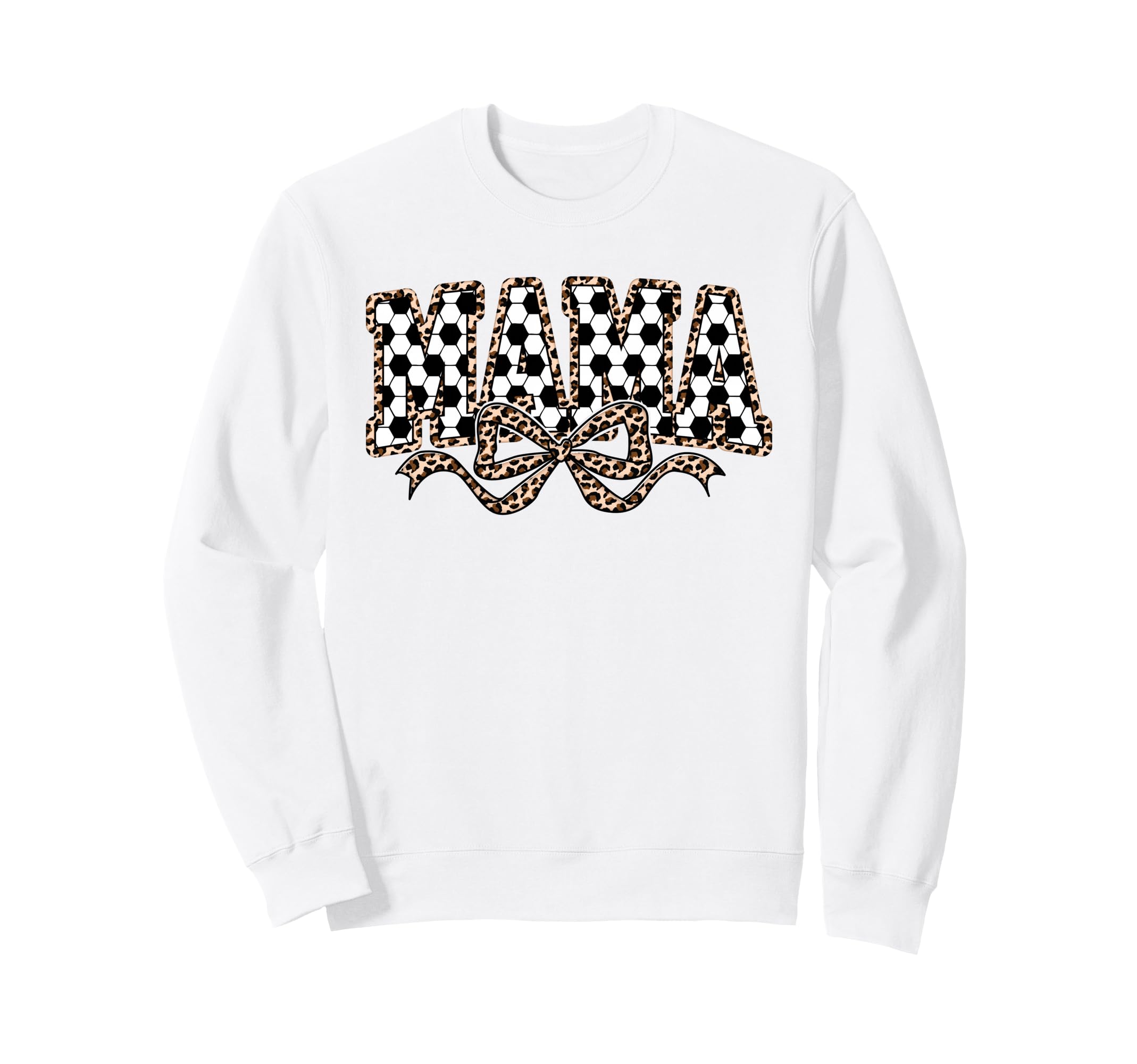 Leopard Soccer Mama Coquette Bow Sweatshirt - Unique Graphic for Adults - T-Shirt, Sweatshirt, Hoodie