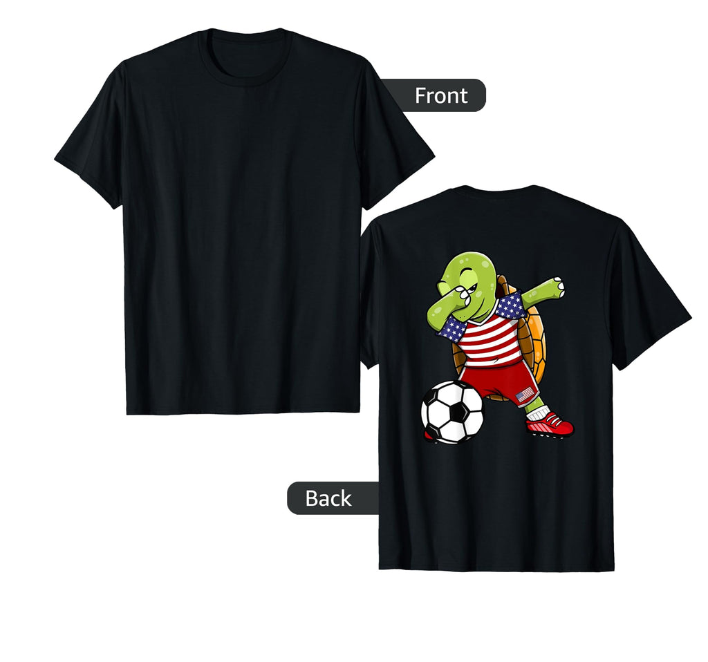 Dabbing Turtle America Soccer Fans T-Shirt - Custom Art Print for Adults - T-Shirt, Sweatshirt, Hoodie