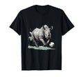 Rhino Playing Soccer Funny Animal T-Shirt - Streetwear Style for Adults - T-Shirt, Sweatshirt, Hoodie