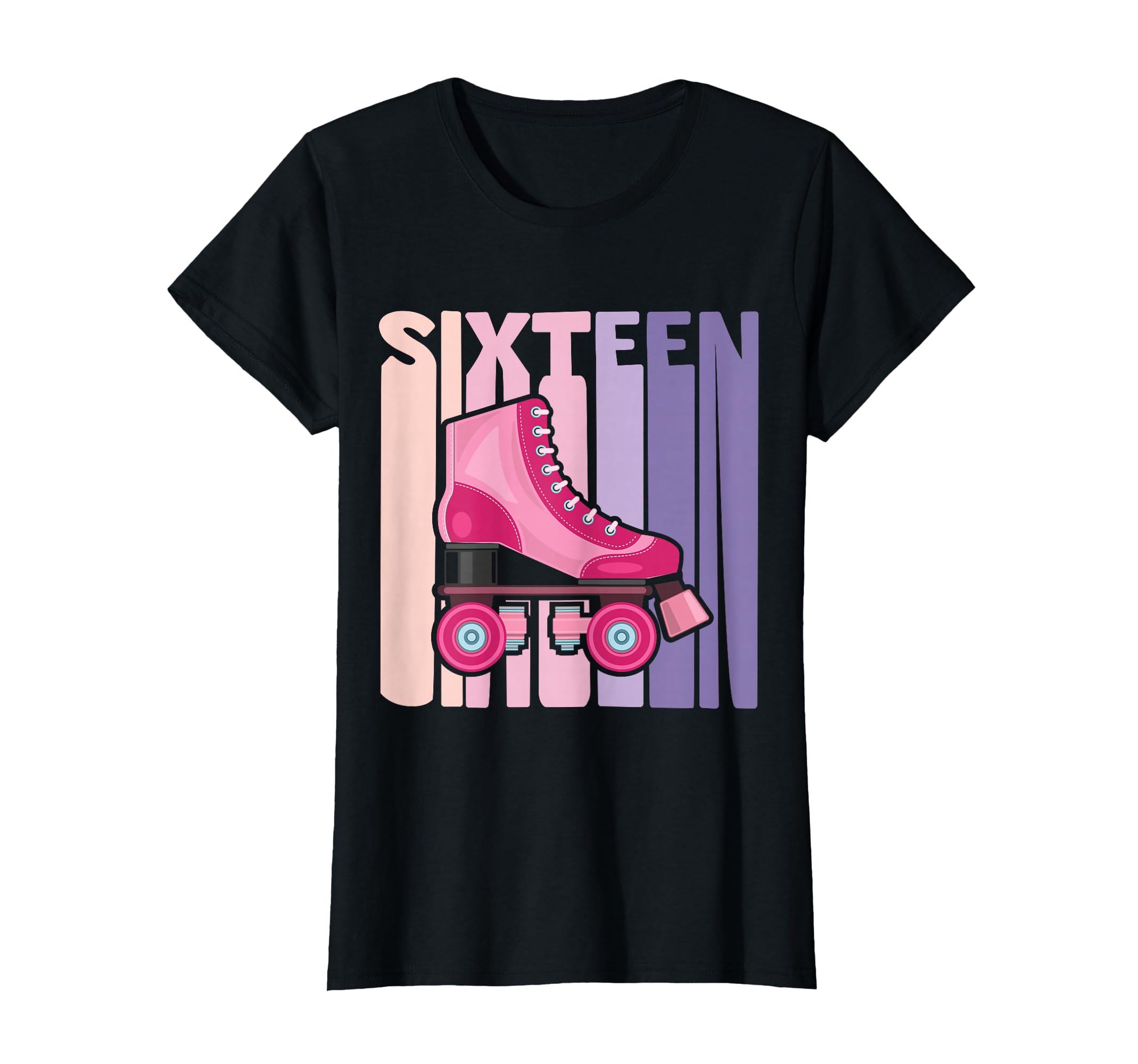 16 Year Old Roller Skating Birthday T-Shirt - Aesthetic Graphic for Adults - T-Shirt, Sweatshirt, Hoodie