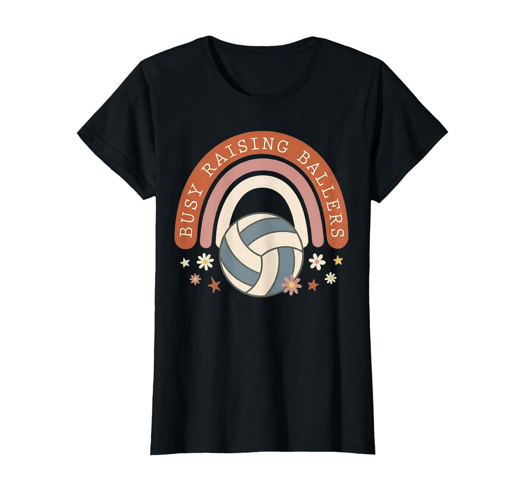 Busy Raising Ballers Boho Rainbow T-Shirt - Aesthetic Graphic Unisex - T-Shirt, Sweatshirt, Hoodie