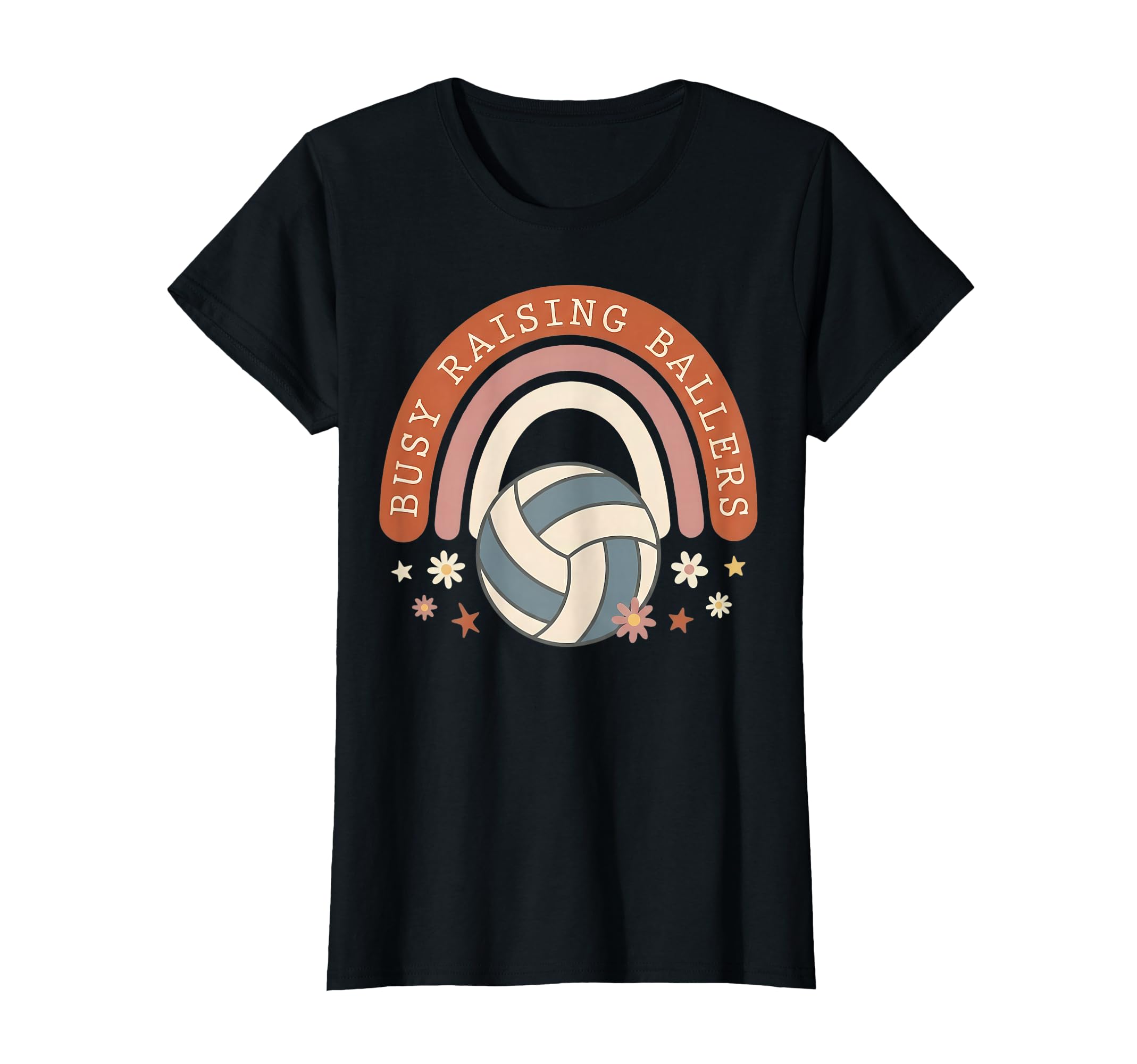 Busy Raising Ballers Boho Rainbow T-Shirt - Aesthetic Graphic Unisex - T-Shirt, Sweatshirt, Hoodie