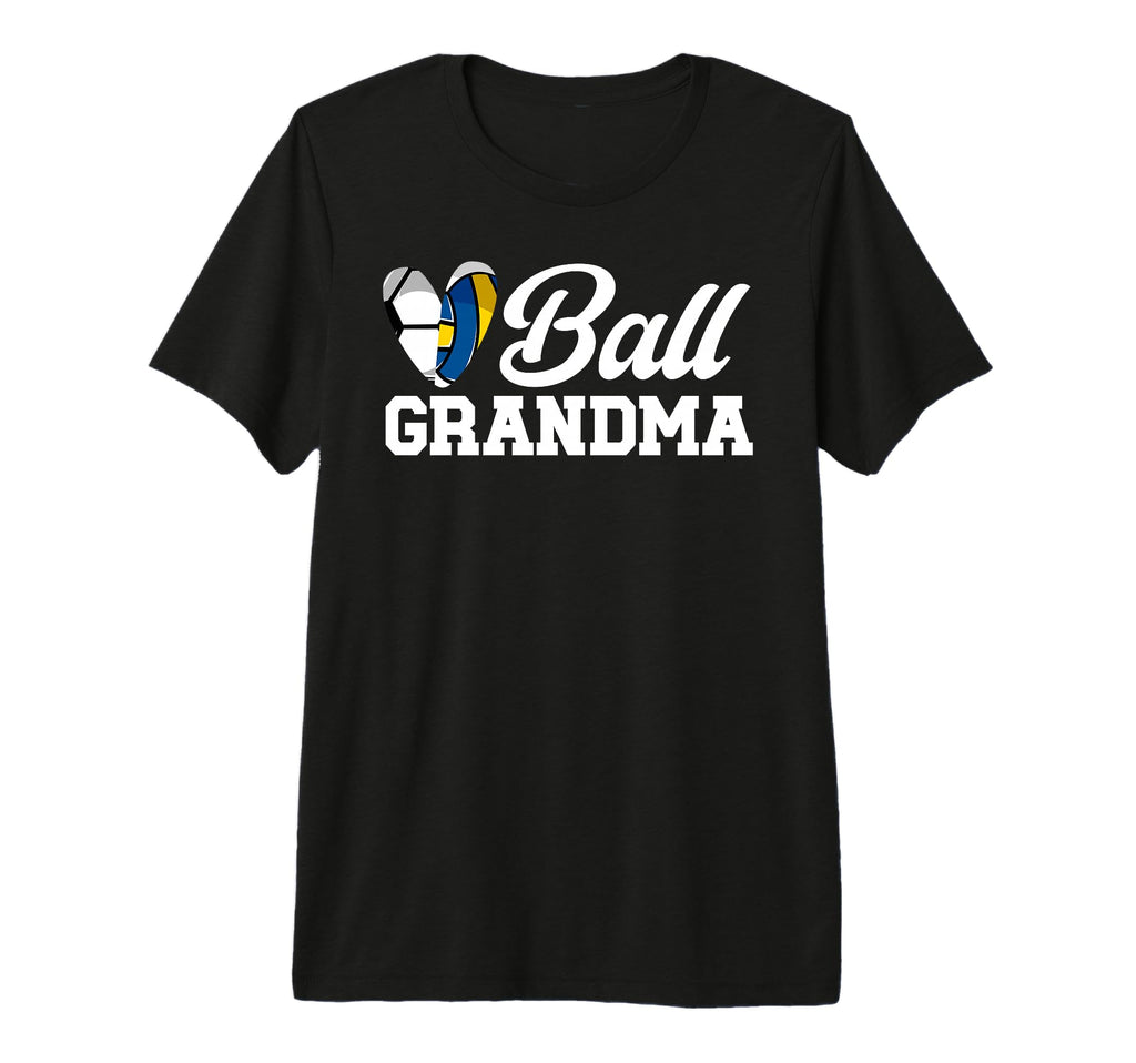 Ball Grandma Heart Volleyball Soccer T-Shirt - Graphic Print Men Women - T-Shirt, Sweatshirt, Hoodie