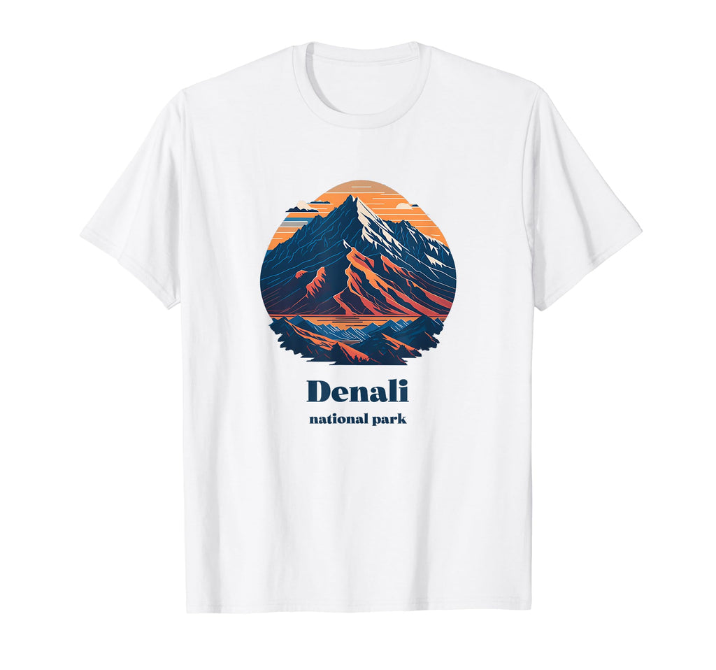 Denali National Park Alaska 80S T-Shirt - Fun Novelty Design Men Women - T-Shirt, Sweatshirt, Hoodie