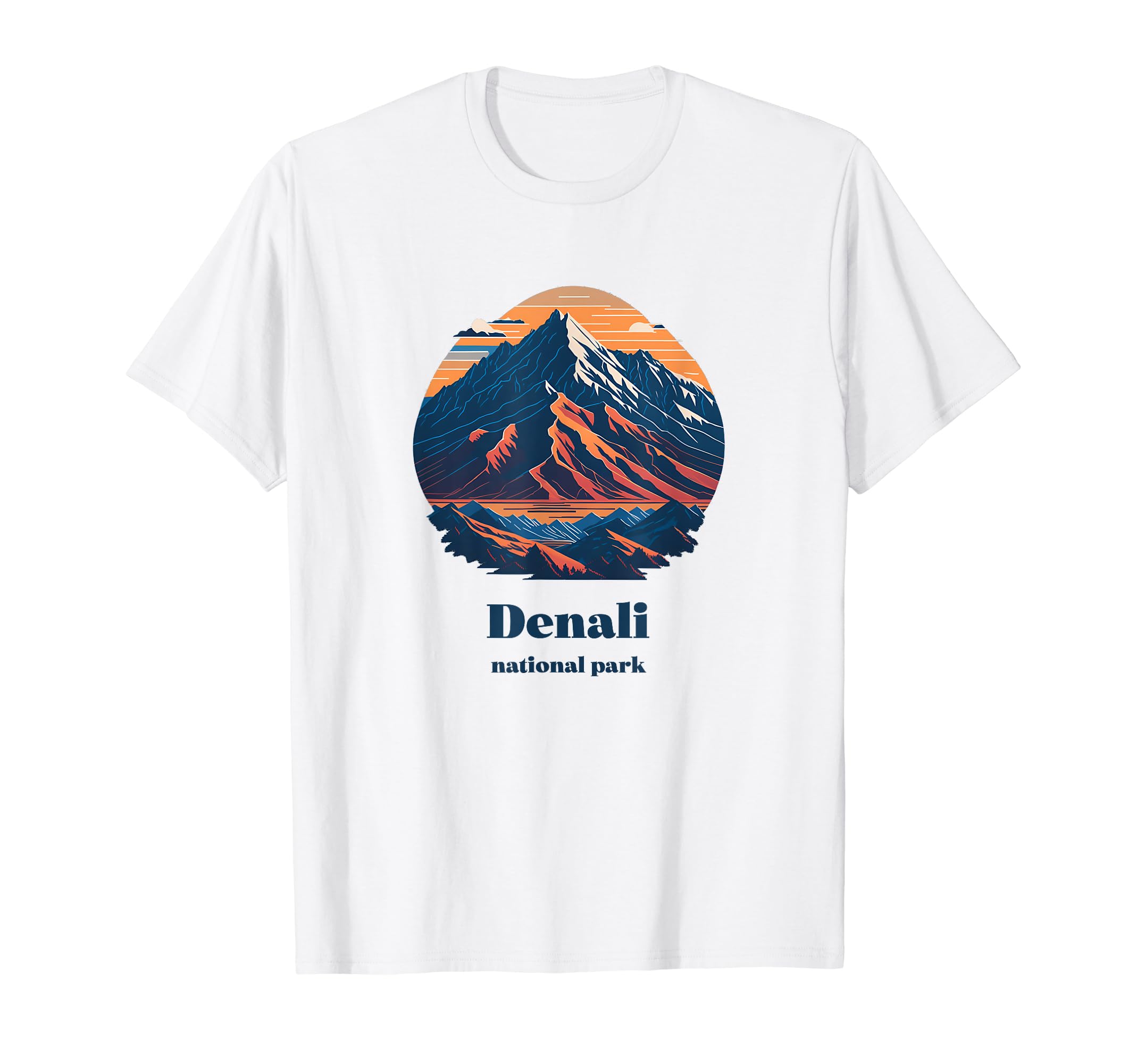 Denali National Park Alaska 80S T-Shirt - Fun Novelty Design Men Women - T-Shirt, Sweatshirt, Hoodie