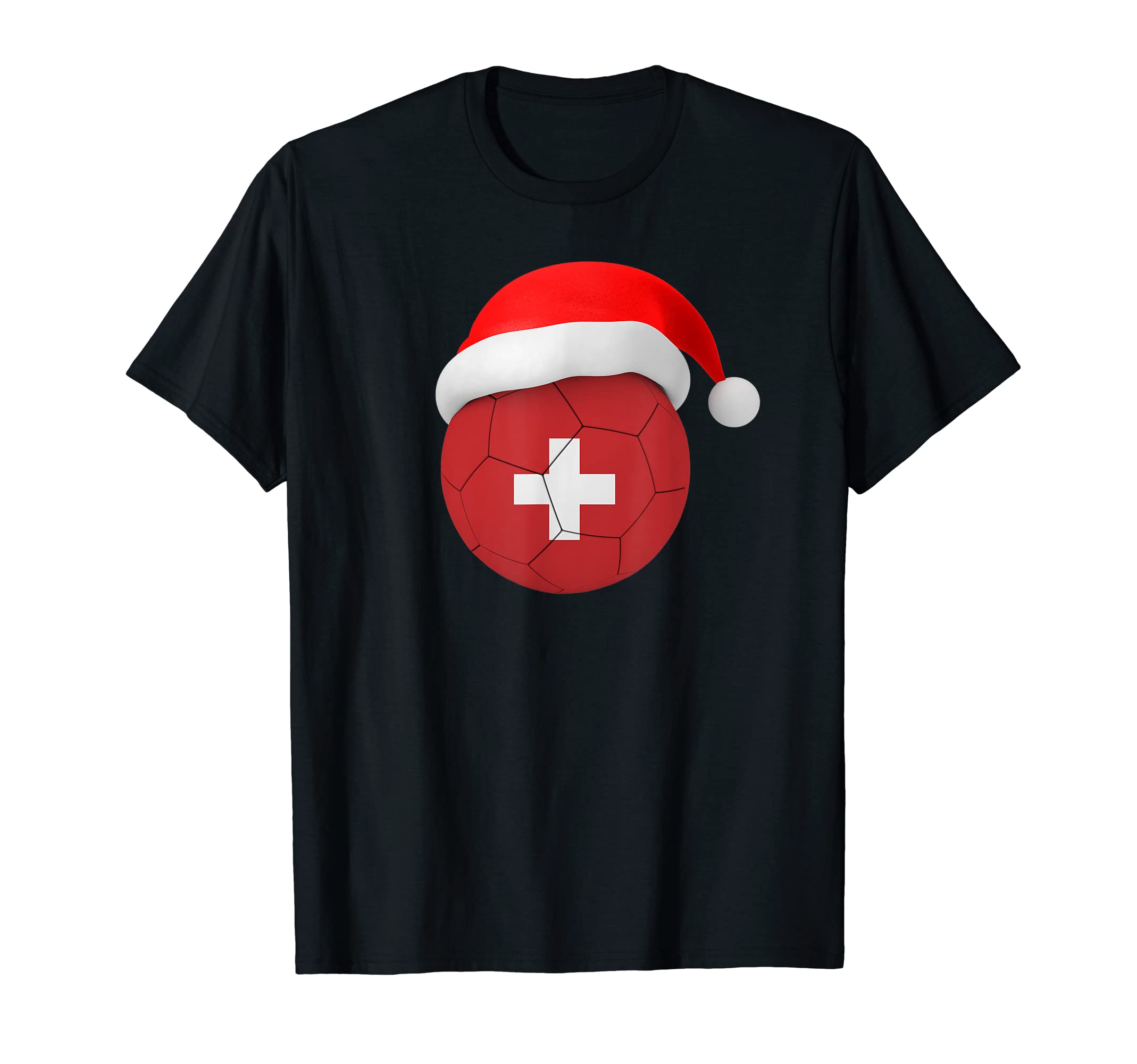 Switzerland Soccer Santa Hat Swiss T-Shirt - Fun Novelty Design Unisex - T-Shirt, Sweatshirt, Hoodie