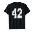 Number 42 Numbered Uniform Sports T-Shirt - Trendy Graphic for Adults - T-Shirt, Sweatshirt, Hoodie