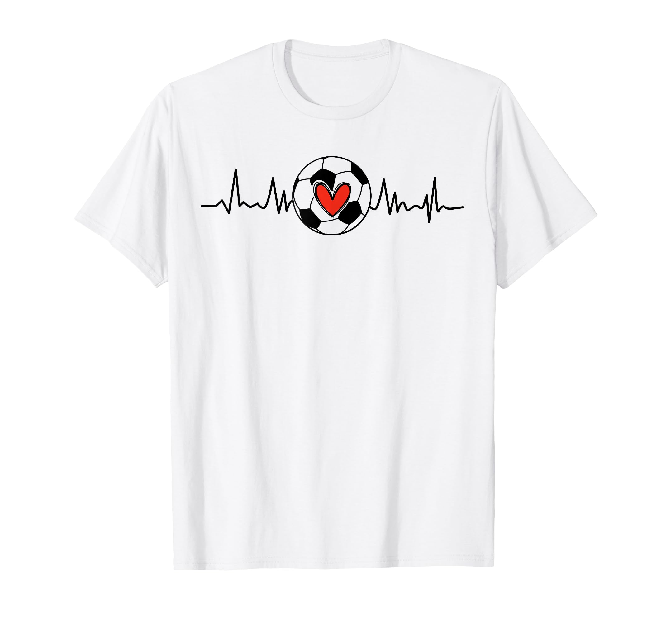 Soccer Heartbeat Soccer Ball Soccer T-Shirt - Novelty Apparel Men Women - T-Shirt, Sweatshirt, Hoodie