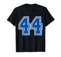 White Blue Sports Team Number 44 T-Shirt - Aesthetic Graphic Men Women - T-Shirt, Sweatshirt, Hoodie