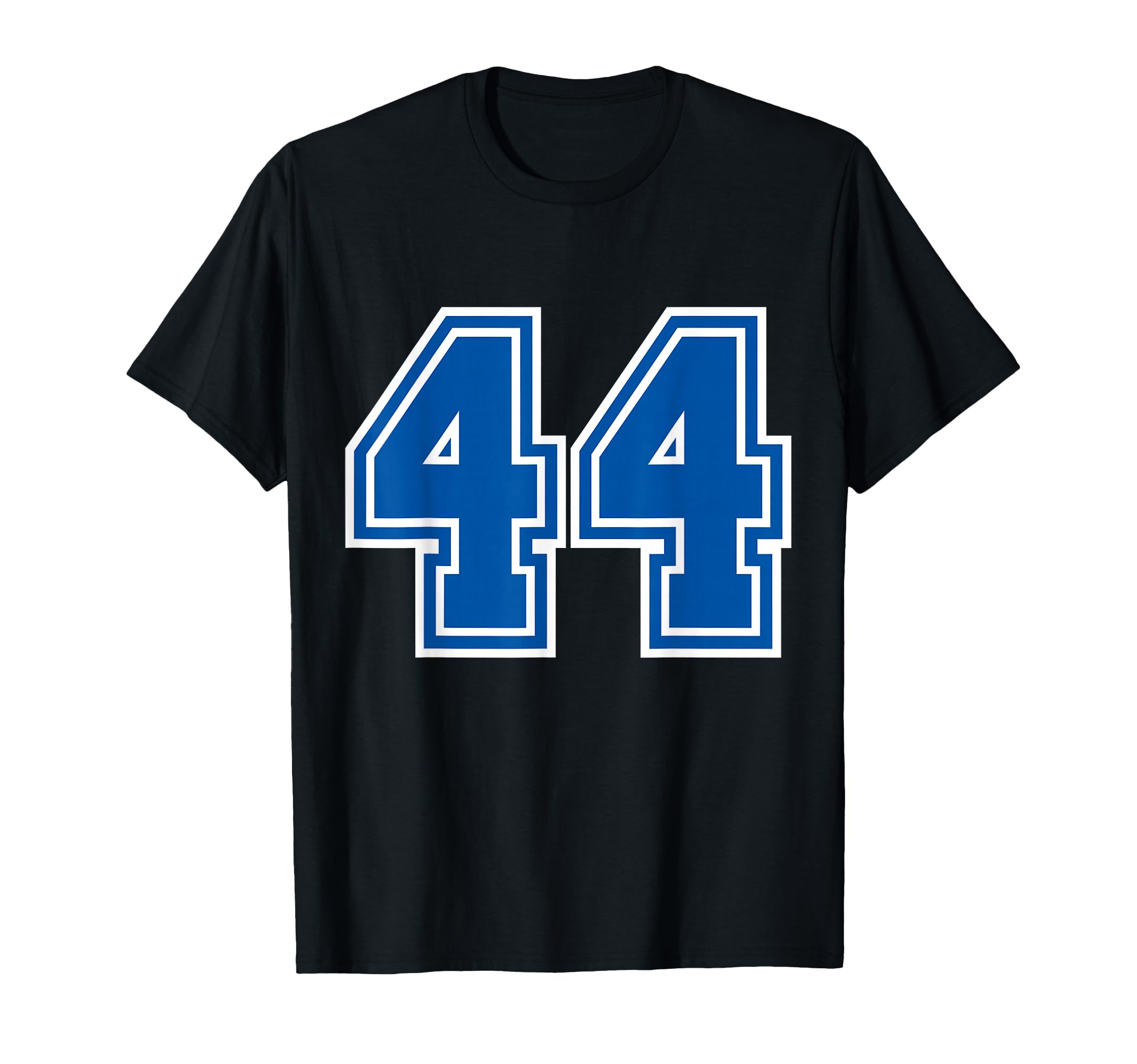 White Blue Sports Team Number 44 T-Shirt - Aesthetic Graphic Men Women - T-Shirt, Sweatshirt, Hoodie