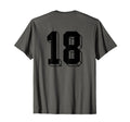 Number 18 Backside 80S 90S Team T-Shirt - Novelty Apparel for Adults - T-Shirt, Sweatshirt, Hoodie