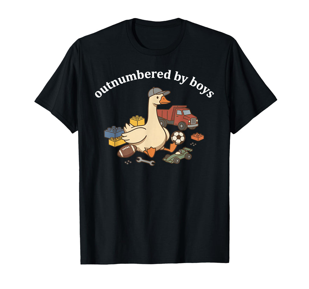 Outnumbered Goose Toy Truck Soccer Ball T-Shirt - Trendy Graphic Unisex - T-Shirt, Sweatshirt, Hoodie