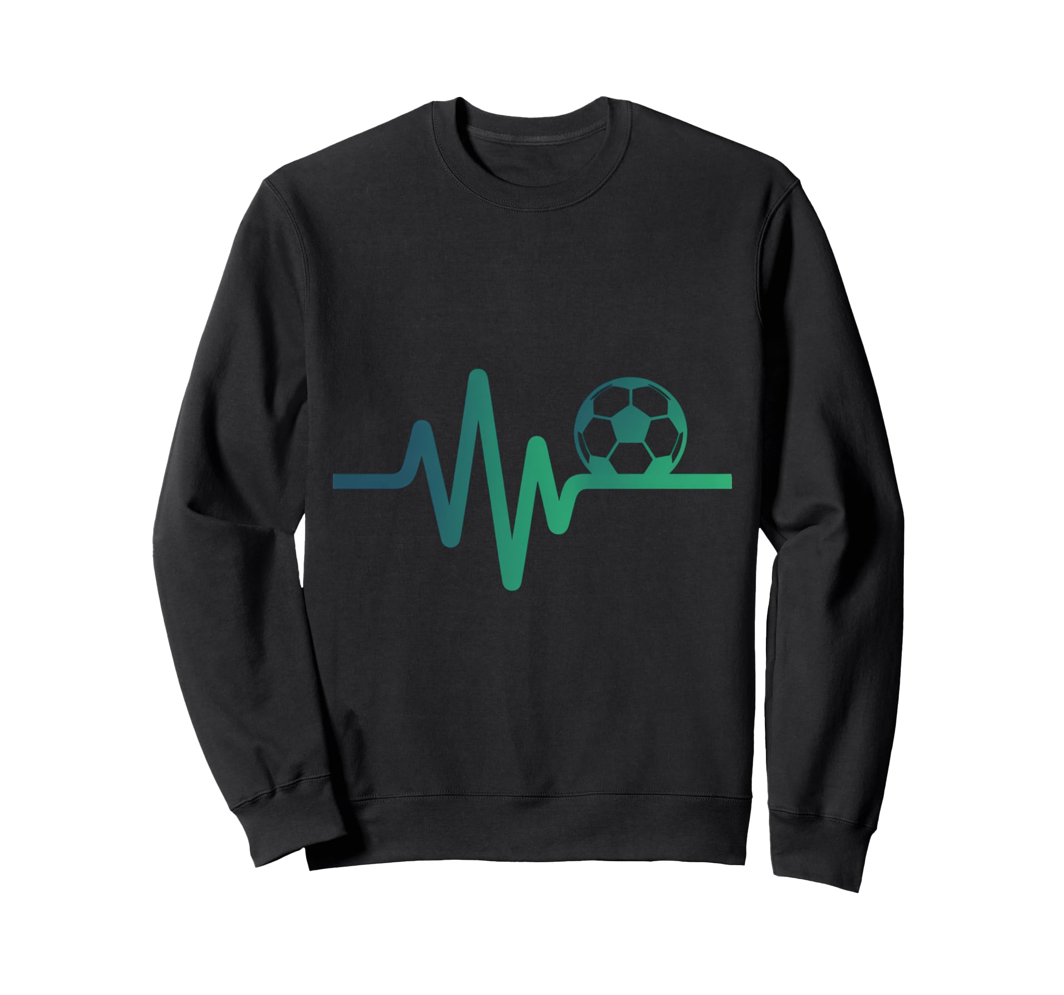 Soccer Heartbeat Line Football Sweatshirt - Custom Art Print Men Women - T-Shirt, Sweatshirt, Hoodie