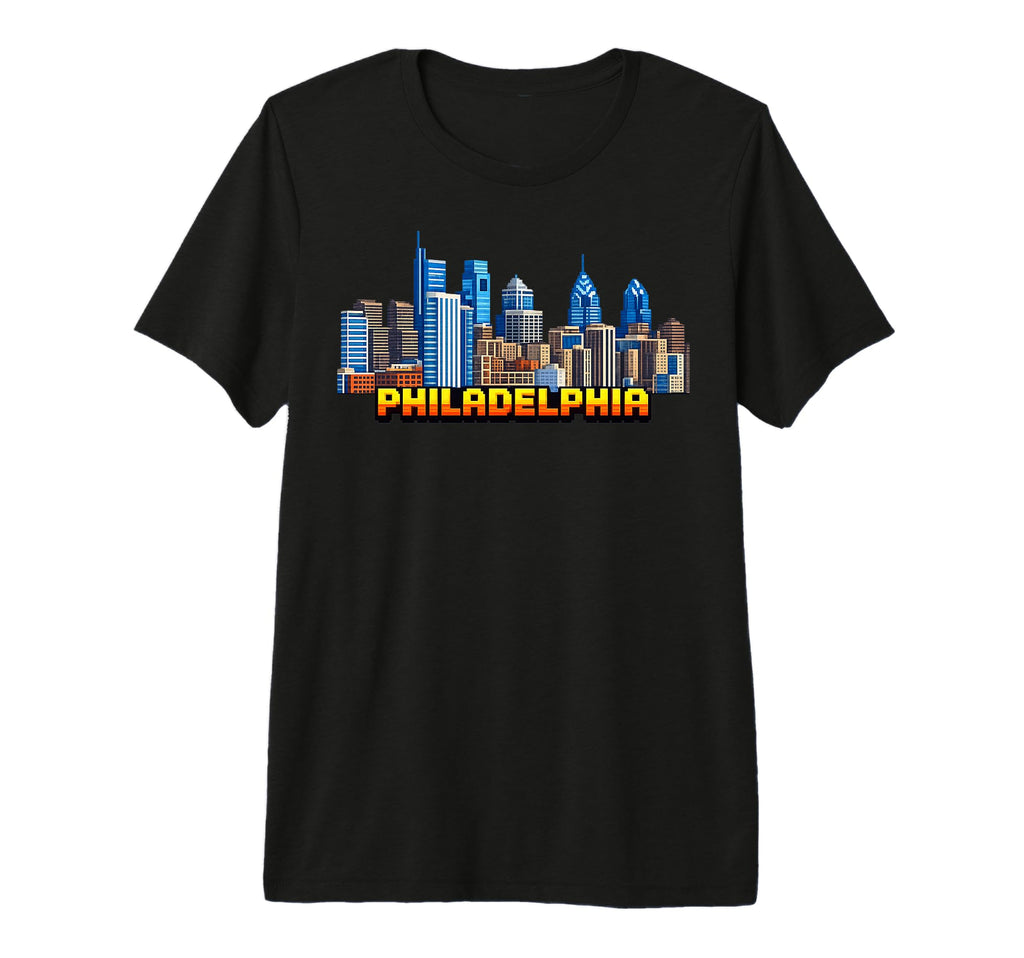 Philadelphia 8 Bit Video Arcade T-Shirt - Casual Everyday Wear for Adults - T-Shirt, Sweatshirt, Hoodie