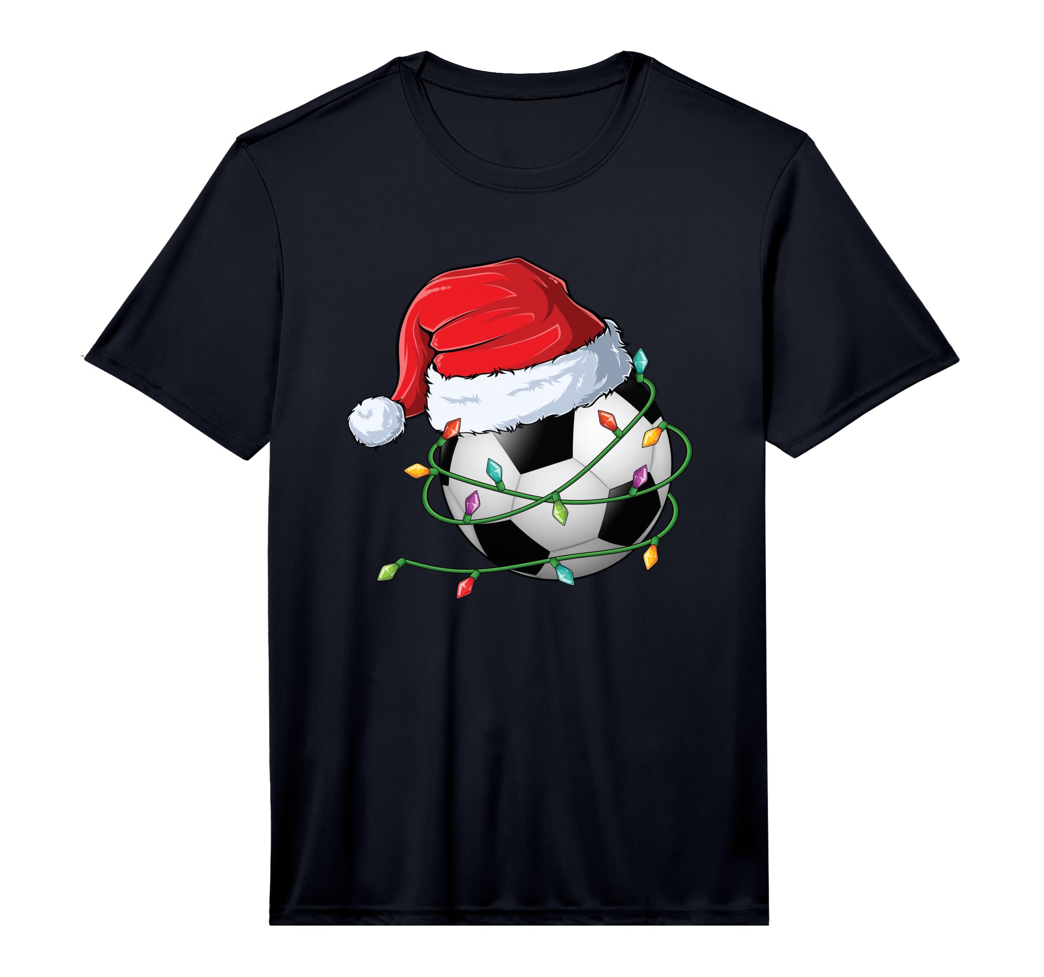 Soccer Santa Hat Wrapped Holiday T-Shirt - Streetwear Style for Adults - T-Shirt, Sweatshirt, Hoodie